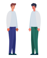 Fototapeta premium two men avatars vector design