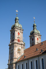 Fototapeta na wymiar Sankt Gallen - bell towers of the cathedral