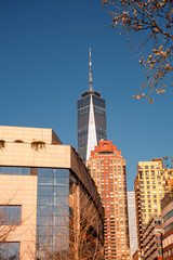 Fototapeta na wymiar freedom tower in new york