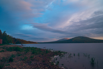 The shore of lake Zyuratkul