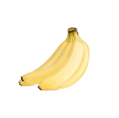 Fresh and juicy natural fruits bananas full of vitamins, isolate on a white background.