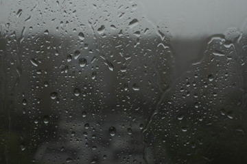 raindrops on window 