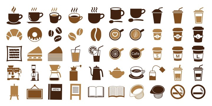 カフェ　コーヒー　アイコンセット