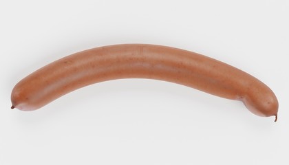 Realistic 3D Render of Sausage