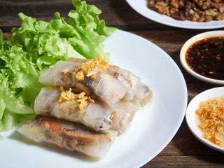 Spring rolls and rice paper.