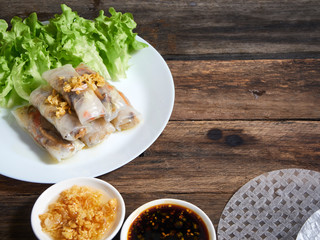 Spring rolls and rice paper.