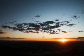 Cloudy Sky at Sunset in the Mountains in Brazil