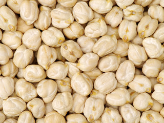 Dry organic chickpeas background