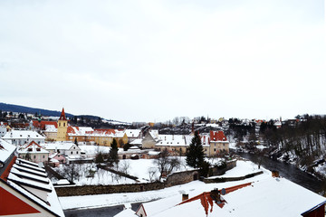 view from the top of the city  Krumlov