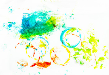 Colorful oil paint drops