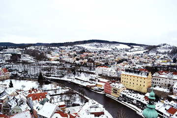 aerial view of  Krumlov