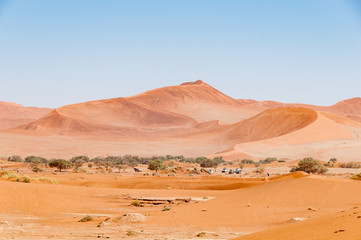 Die riesigen Sanddünden der Wüste Namib