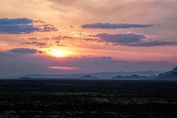 Sunset in the Desert