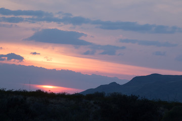 Sunset in the Desert