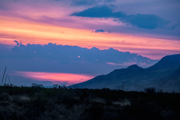 Sunset in the Desert