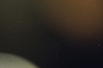 Lens Optical Flare Film Dust Overlay Effect Vintage Abstract Bokeh and Light Leaks Photo with Retro Camera Defocused Blur Reflection Bright Sunlights. Use Screen Overlay Mode for Photo Processing.