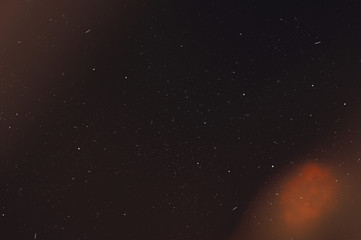 Lens Optical Flare Film Dust Overlay Effect Vintage Abstract Bokeh and Light Leaks Photo with Retro Camera Defocused Blur Reflection Bright Sunlights. Use Screen Overlay Mode for Photo Processing.