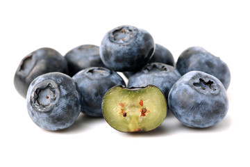 Blueberry on a white background