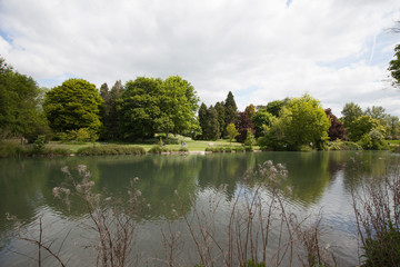Views along the River Churn in Cirencester, Gloucestershire, UK
