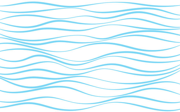 blue lines wave stripes background pattern curve thin textile vector illustration