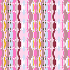 Wavy color vertical mosaic, harlequin in yellow, light blue, various shades of pink. Bright beautiful background.  Fashionable and glamorous decoration of any of your bold advertising projects.