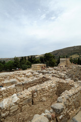 Fototapeta na wymiar Les magasins de l'ouest du palais de Knossos en CrètC