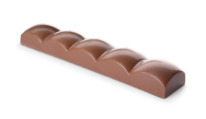 Mini milk chocolate bar isolated on white