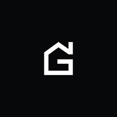 Letter G in vector for Real Estate , Property and Construction Logo design for business corporate sign. Minimal logo design template on white background.