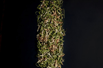 Variety of types and shapes of dry Italian pasta. Italian Macaroni raw food background or texture:pasta, spaghetti , pasta in shape of spiral.