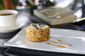 chocolate cake on a plate