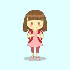 Illustration back to school with a bag