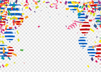 Group of Colour Glossy Helium Balloons Background. Set of Balloons for Birthday