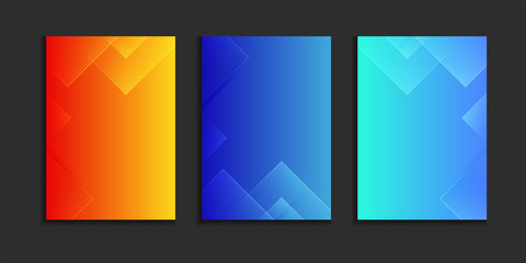 set of dynamic gradient background, abstract creative shape digital background, modern landing page concept vector.