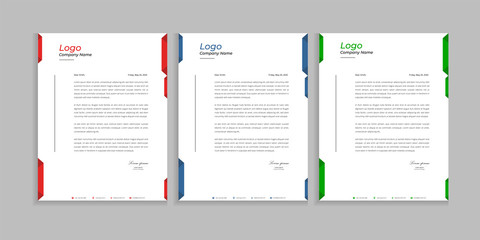 professional letterhead design bundle, minimal and clean concept