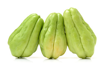 Chayote on a white background