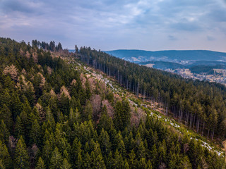 View from above on Horni Maxov in Czech republic