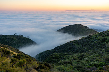 sunset over the clouds catalina laguna beach california