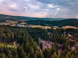 Fototapeta premium View from above on Horni Maxov in Czech republic