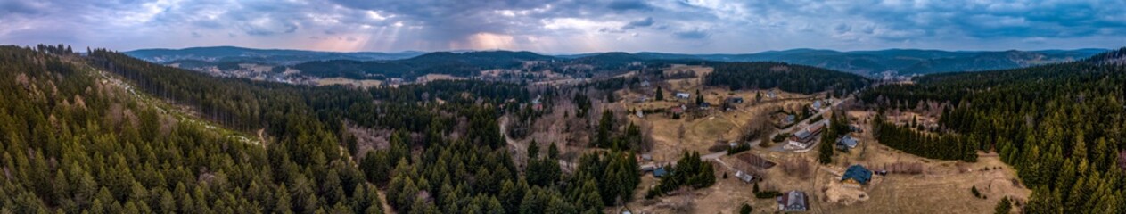 Obraz premium View from above on Horni Maxov in Czech republic