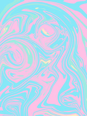 Abstract neon background. Holographic pattern in bright colors. Hand drawn illustration. Line art in a trendy style. Logo, social media Highlight Cover, icon. 