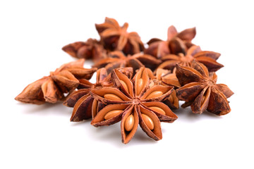star anise isolated on white background