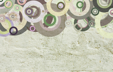  grunge circles on the wall