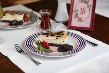 Oreo Cheesecake on plate
