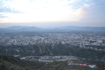 aerial view of the city