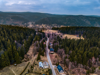 View from above on Horni Maxov in Czech republic