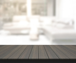 Table Top And Blur Living Room The Background