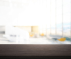 Table Top And Blur Office Of Background