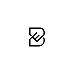 EB BE Letter Logo Design Template
