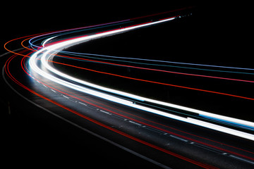 lights of cars with night