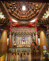Fototapeta na wymiar Keelung-Taiwan-0004Oct112019 Shrine Inside the Dianji Temple